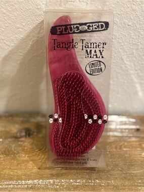 Discontinued Vint Plugged In Tangle Tamer MAX Hair Brush Limited Edition Magenta